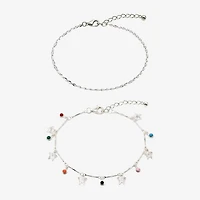 AEROPOSTALE Delicates Womens 9 Inch Solid Bead Ankle Bracelet