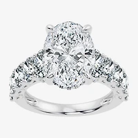 Signature By Modern Bride (F- / Vs2-Si1) Womens 1/ CT. T.W. Lab Grown White Diamond 14K Gold Oval Side Stone Engagement Ring