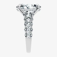 Signature By Modern Bride (F- / Vs2-Si1) Womens 1/ CT. T.W. Lab Grown White Diamond 14K Gold Oval Side Stone Engagement Ring