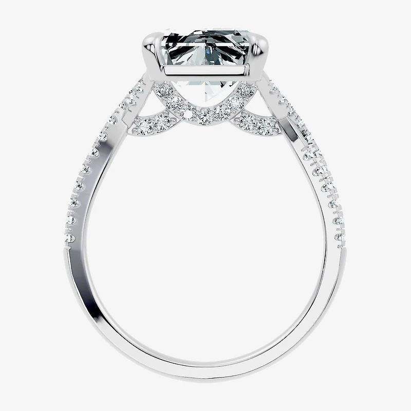 Signature By Modern Bride (G / Vs2-Si1) Womens 5 1/2 CT. T.W. Lab Grown White Diamond 10K Gold Side Stone Engagement Ring