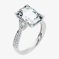 Signature By Modern Bride (G / Vs2-Si1) Womens 5 1/2 CT. T.W. Lab Grown White Diamond 10K Gold Side Stone Engagement Ring