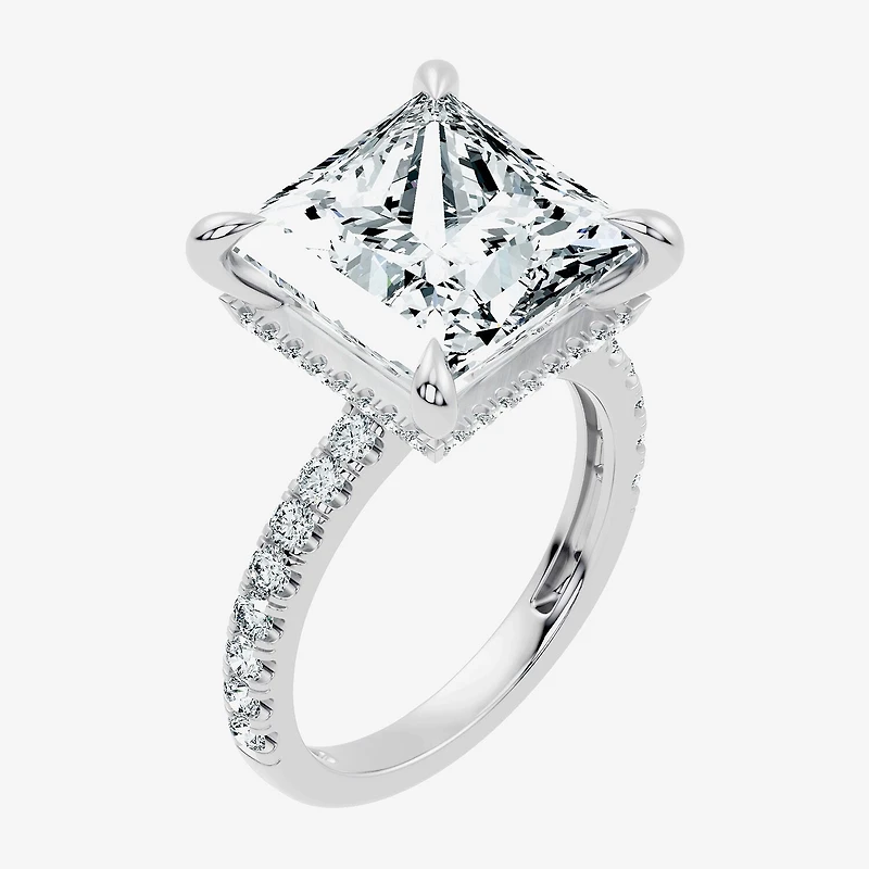 Signature By Modern Bride (G / Vs2-Si1) Womens 10 1/2 Ct. T.W. Lab Grown White Diamond 14K Gold Side Stone Engagement Ring