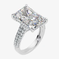 Signature By Modern Bride (G / Vs2-Si1) Womens 10 1/2 Ct. T.W. Lab Grown White Diamond 14K Gold Rectangular Side Stone Engagement Ring
