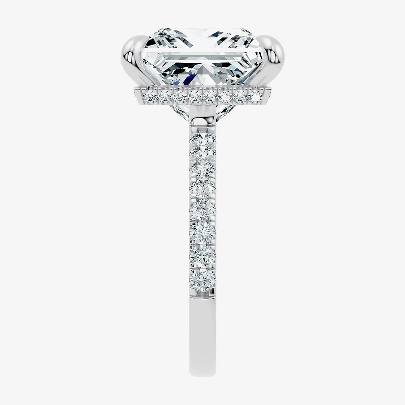 Signature By Modern Bride (G / Vs2-Si1) Womens 10 1/2 Ct. T.W. Lab Grown White Diamond 14K Gold Side Stone Engagement Ring