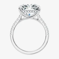 Signature By Modern Bride (G / Vs2-Si1) Womens 10 1/2 Ct. T.W. Lab Grown White Diamond 14K Gold Rectangular Side Stone Engagement Ring