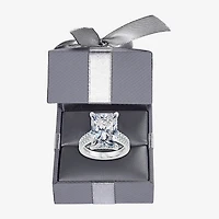 Signature By Modern Bride (G / Vs2-Si1) Womens 10 1/2 Ct. T.W. Lab Grown White Diamond 14K Gold Rectangular Side Stone Engagement Ring