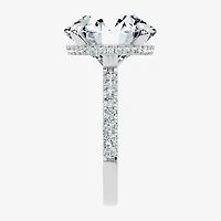 Signature By Modern Bride (G / Vs2-Si1) Womens 10 1/2 Ct. T.W. Lab Grown White Diamond 14K Gold Round Side Stone Engagement Ring