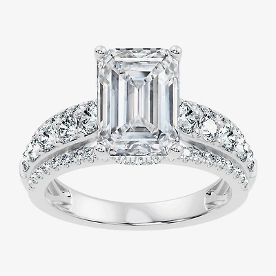 Signature By Modern Bride (G / Vs2-Si1) Womens 5 CT. T.W. Lab Grown White Diamond 10K Gold Side Stone Engagement Ring