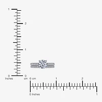 Signature By Modern Bride (F / Vs2-Si1) Womens 3 1/2 CT. T.W Lab Grown White Diamond Sterling Silver Oval Side Stone Bridal Set