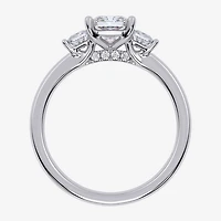 Love Lives Forever (G / Vs2-Si1) Womens 1 1/2 CT. T.W. Lab Grown White Diamond 10K Gold Side Stone 3-Stone Engagement Ring