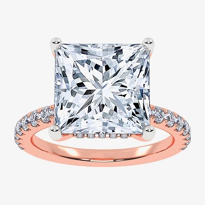 F-G / Vs2-Si1) Womens 1/2 Ct. T.W. Lab Grown White Diamond 14K Gold Side Stone Engagement Ring