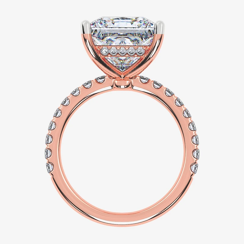 F-G / Vs2-Si1) Womens 1/2 Ct. T.W. Lab Grown White Diamond 14K Gold Side Stone Engagement Ring