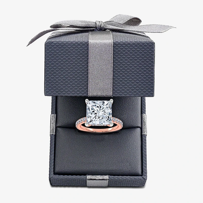 F-G / Vs2-Si1) Womens 1/2 Ct. T.W. Lab Grown White Diamond 14K Gold Side Stone Engagement Ring