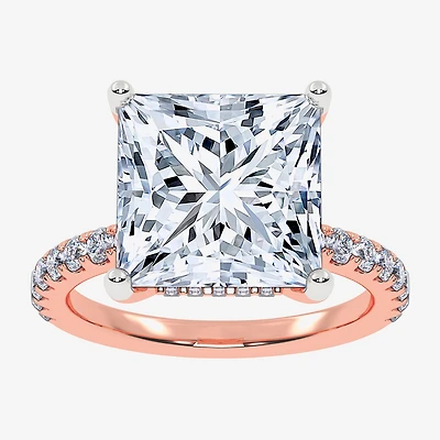 (F-G / Vs2-Si1) Womens 8 1/2 Ct. T.W. Lab Grown White Diamond 14K Gold Side Stone Engagement Ring