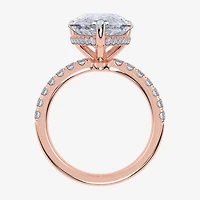 (F-G / Vs2-Si1) Womens 8 1/2 Ct. T.W. Lab Grown White Diamond 14K Gold Pear Side Stone Engagement Ring