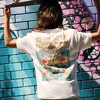 Roxy Big Kid Girls Crew Neck Short Sleeve Oversized Graphic T-Shirt