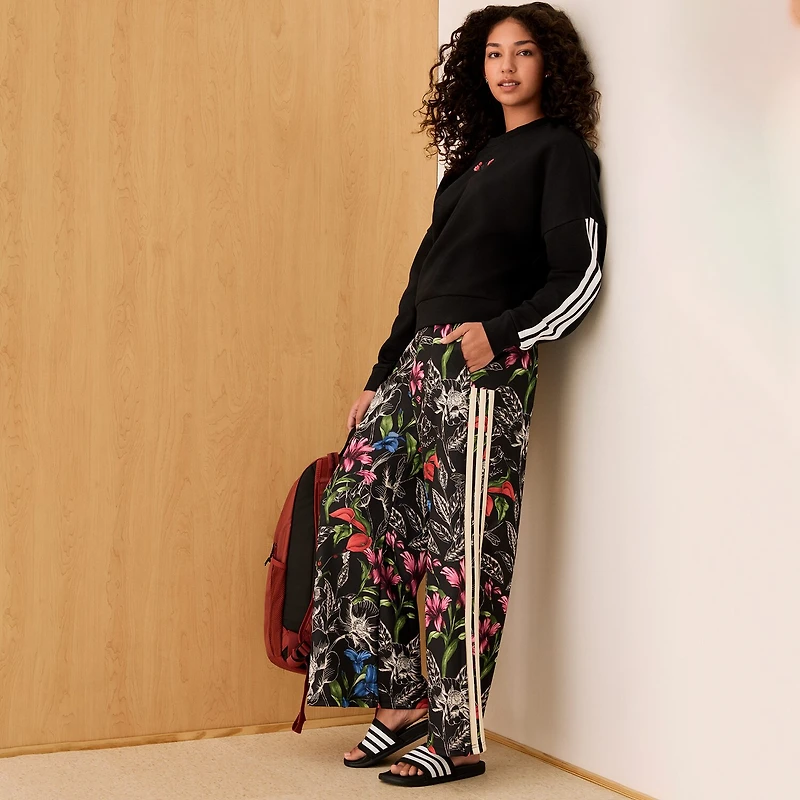 adidas Farm Rio Womens Wide Leg Mid Rise Loose Fit Track Pant