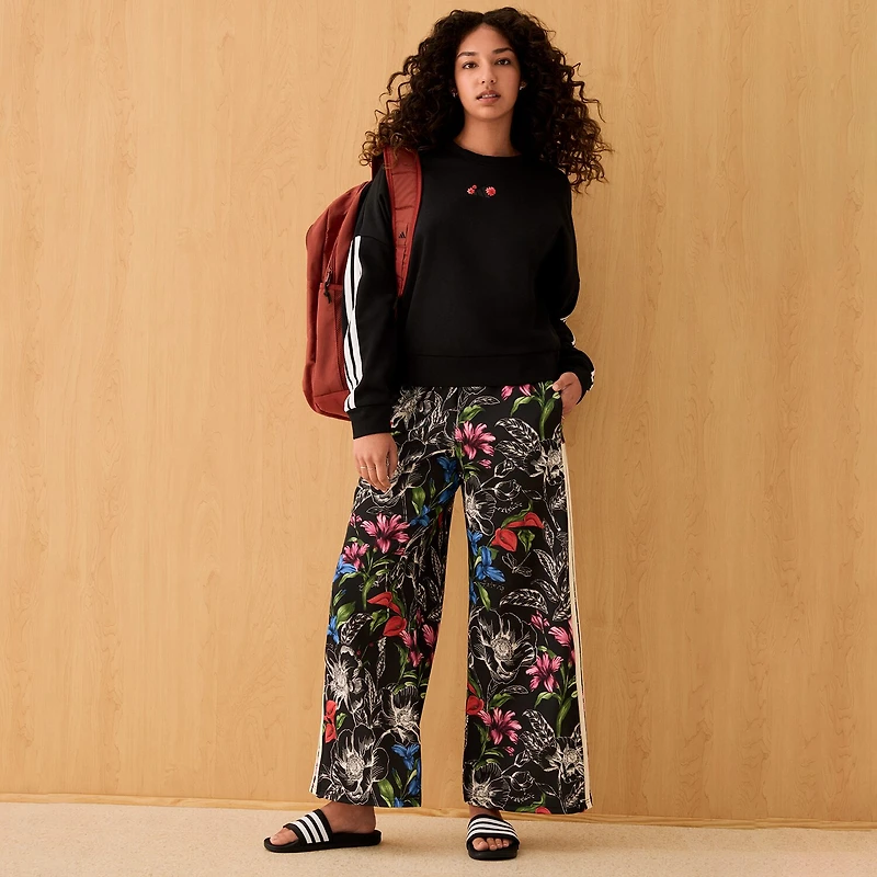 adidas Farm Rio Womens Wide Leg Mid Rise Loose Fit Track Pant