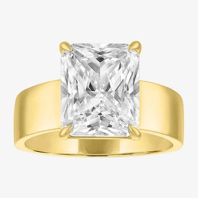 Bridal Addiction (E-F / Vs1-Vs2) Womens 4 CT. Lab Grown White Diamond 14K Gold Rectangular Solitaire Engagement Ring