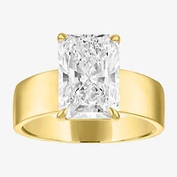 Bridal Addiction (E-F / Vs1-Vs2) Womens 4 CT. Lab Grown White Diamond 14K Gold Rectangular Solitaire Engagement Ring