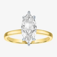 Bridal Addiction (E-F / Vs1-Vs2) Womens CT. T.W. Lab Grown White Diamond 14K Gold Marquise Solitaire Engagement Ring