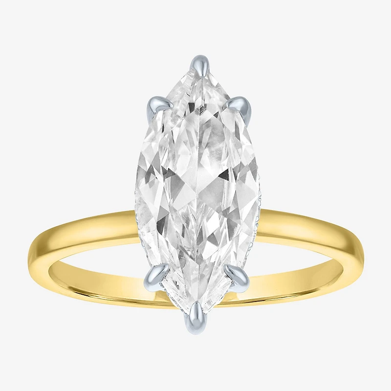 Bridal Addiction (E-F / Vs1-Vs2) Womens 3 1/6 Ct. T.W. Lab Grown White Diamond 14K Gold Marquise Solitaire Engagement Ring