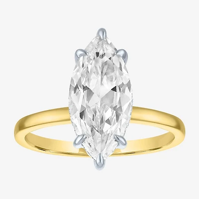 Bridal Addiction (E-F / Vs1-Vs2) Womens CT. T.W. Lab Grown White Diamond 14K Gold Marquise Solitaire Engagement Ring