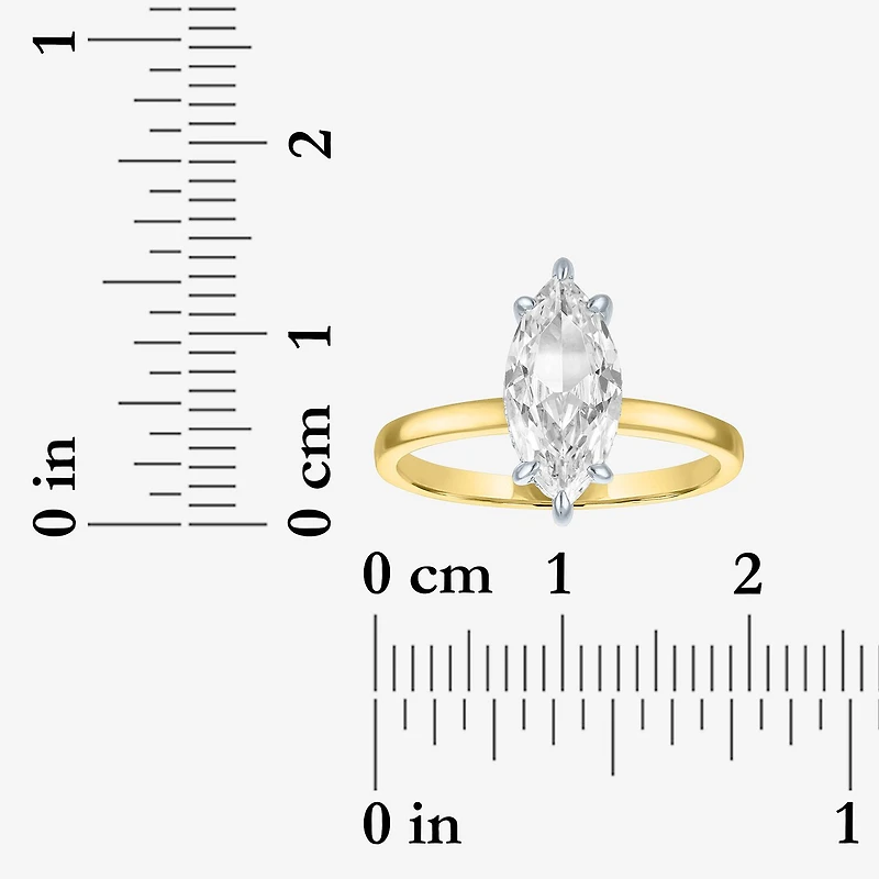 Bridal Addiction (E-F / Vs1-Vs2) Womens CT. T.W. Lab Grown White Diamond 14K Gold Marquise Solitaire Engagement Ring