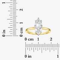 Bridal Addiction (E-F / Vs1-Vs2) Womens CT. T.W. Lab Grown White Diamond 14K Gold Marquise Solitaire Engagement Ring