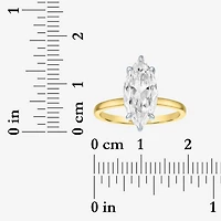 Bridal Addiction (E-F / Vs1-Vs2) Womens 3 1/6 Ct. T.W. Lab Grown White Diamond 14K Gold Marquise Solitaire Engagement Ring