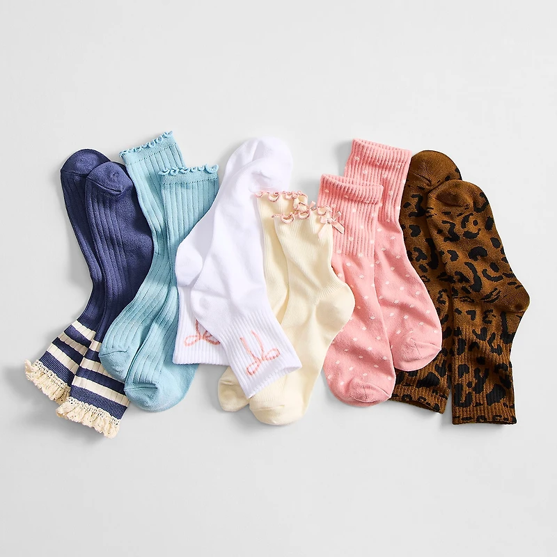 Arizona Womens 2 Pair Crew Socks