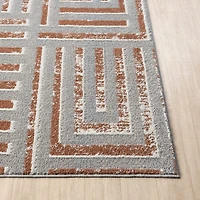 LR Home Riley Geometric Washable Indoor Rectangular Accent Rug