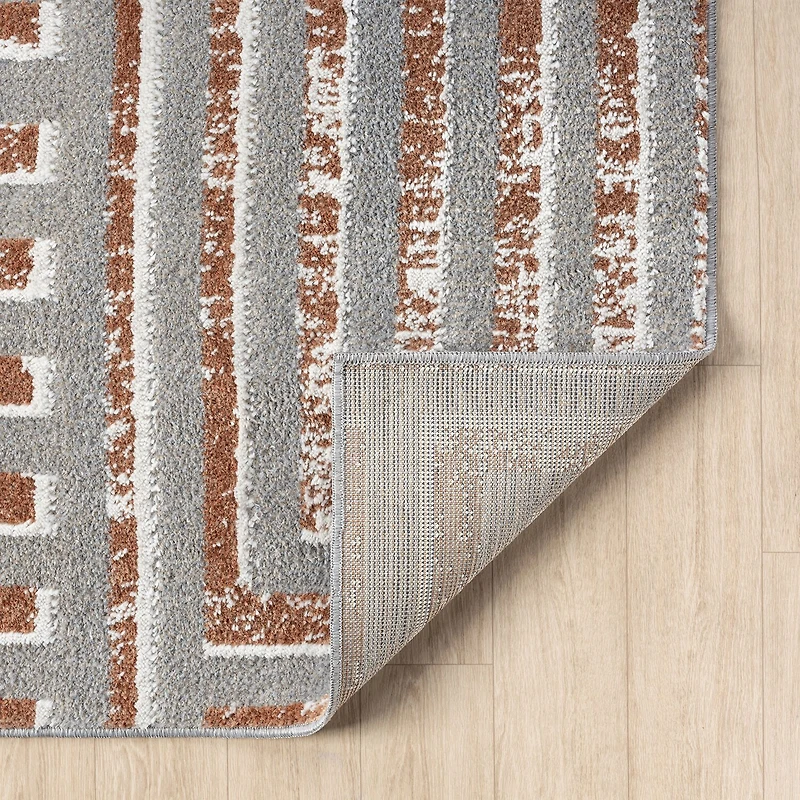 LR Home Riley Geometric Washable Indoor Rectangular Accent Rug