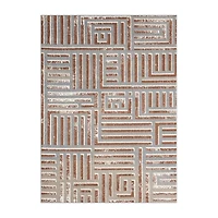 LR Home Riley Geometric Washable Indoor Rectangular Accent Rug