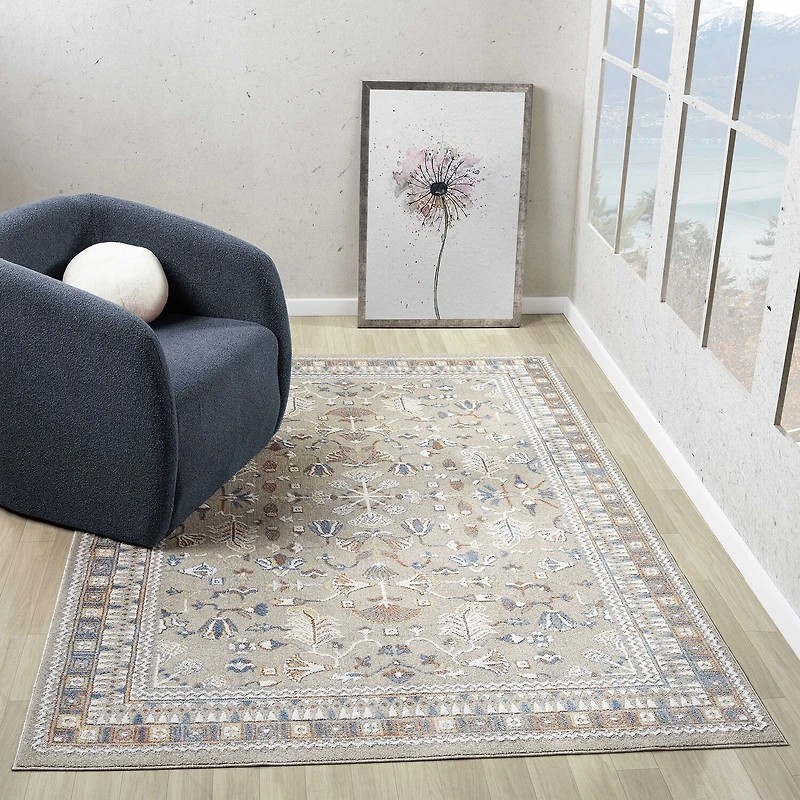 LR HOME Riley Washable Rectangle Area Rugs