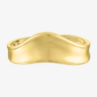 Bold Addiction Womens 14K Gold Over Brass Bangle Bracelet