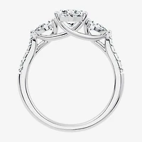 Signature By Modern Bride (F-G / Vs2-Si1) Womens 2 1/2 CT. T.W. Lab Grown White Diamond 10K Gold Marquise Side Stone 3-Stone Engagement Ring