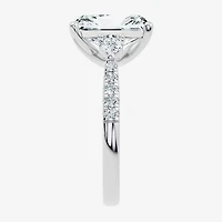 Signature By Modern Bride (F-G / Vs2-Si1) Womens 2 1/2 CT. T.W. Lab Grown White Diamond 10K Gold Rectangular Side Stone 3-Stone Engagement Ring