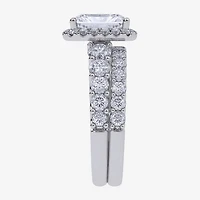 Signature By Modern Bride (F-G / Vs2-Si1) Womens 3 CT. T.W. Lab Grown White Diamond 10K Gold Rectangular Side Stone Bridal Set