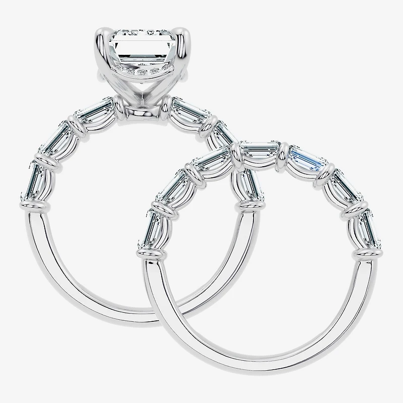 Signature By Modern Bride (F-G / Vs2-Si1) Womens 8 1/4 Ct. T.W. Lab Grown White Diamond 14K Gold Side Stone Bridal Set