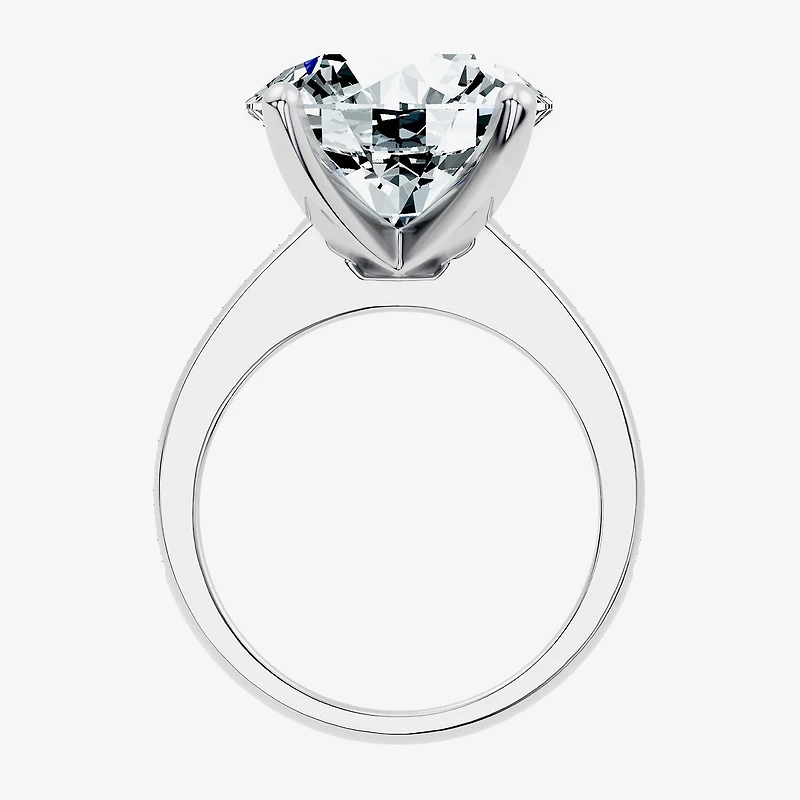 Signature By Modern Bride (F-G / Vs2-Si1) Womens 1/2 Ct. T.W. Lab Grown White Diamond 14K Gold Round Side Stone Engagement Ring