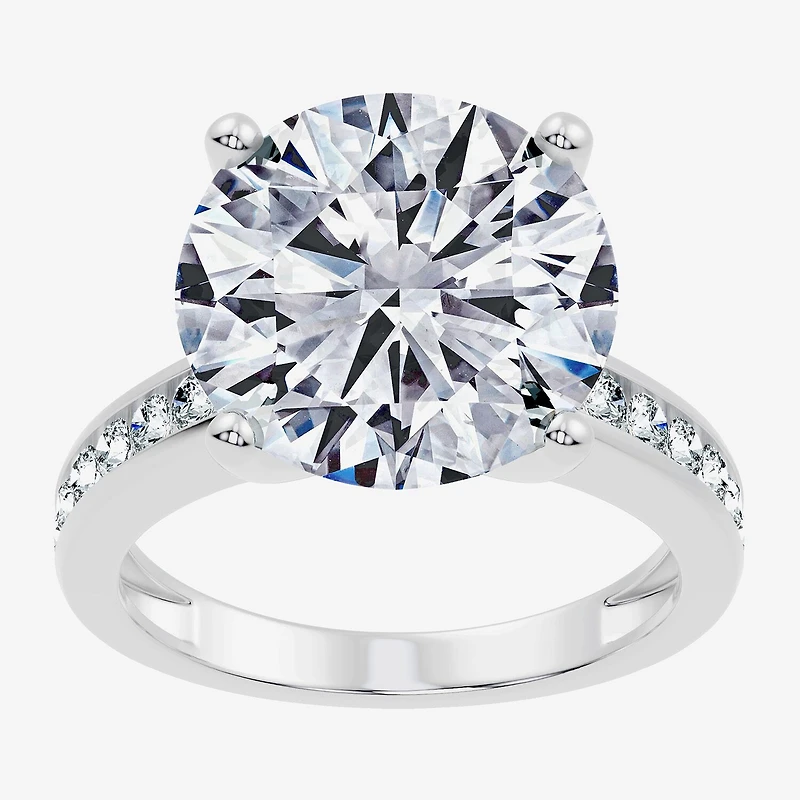 Signature By Modern Bride (F-G / Vs2-Si1) Womens 1/2 Ct. T.W. Lab Grown White Diamond 14K Gold Round Side Stone Engagement Ring