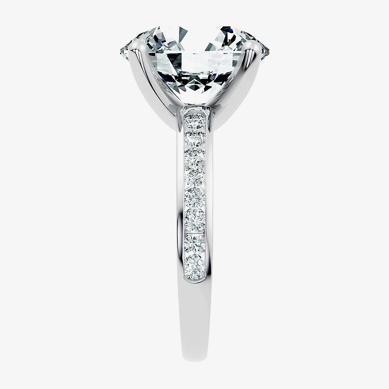 Signature By Modern Bride (F-G / Vs2-Si1) Womens 1/2 Ct. T.W. Lab Grown White Diamond 14K Gold Round Side Stone Engagement Ring