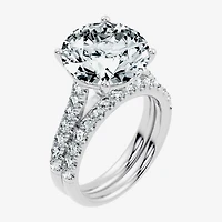 Signature By Modern Bride (F-G / Vs2-Si1) Womens Ct.T.W. Lab Grown White Diamond 14K Gold Round Side Stone Bridal Set