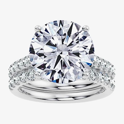 Signature By Modern Bride (F-G / Vs2-Si1) Womens Ct.T.W. Lab Grown White Diamond 14K Gold Round Side Stone Bridal Set