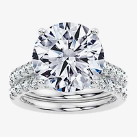 Signature By Modern Bride (F-G / Vs2-Si1) Womens Ct.T.W. Lab Grown White Diamond 14K Gold Round Side Stone Bridal Set