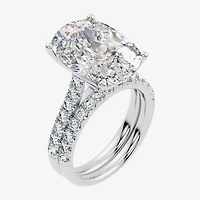 Signature By Modern Bride (F-G / Vs2-Si1) Womens Ct.T.W. Lab Grown White Diamond 14K Gold Cushion Side Stone Bridal Set