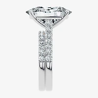 Signature By Modern Bride (F-G / Vs2-Si1) Womens Ct.T.W. Lab Grown White Diamond 14K Gold Cushion Side Stone Bridal Set
