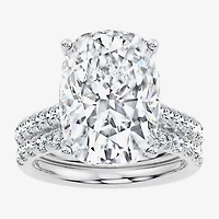Signature By Modern Bride (F-G / Vs2-Si1) Womens Ct.T.W. Lab Grown White Diamond 14K Gold Cushion Side Stone Bridal Set