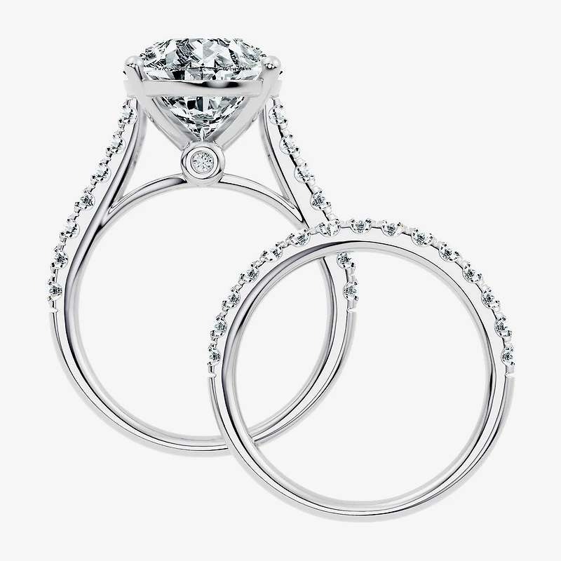 Signature By Modern Bride (F-G / Vs2-Si1) Womens Ct.T.W. Lab Grown White Diamond 14K Gold Pear Side Stone Bridal Set
